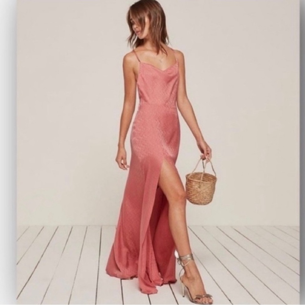 Reformation Terraza Dress NWT open back in Valentine Size 4 pink bridal wedding